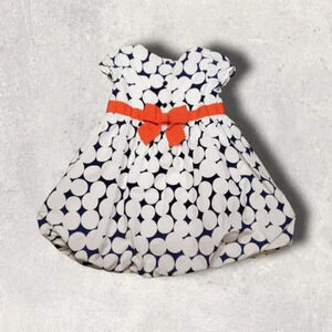18-24m, Gymboree, White and Blue Baby Dress